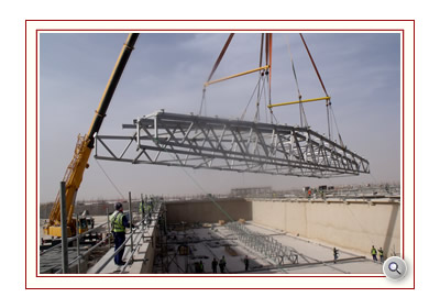 Roof Spans being placed ready for Odour Control Covers EPSL